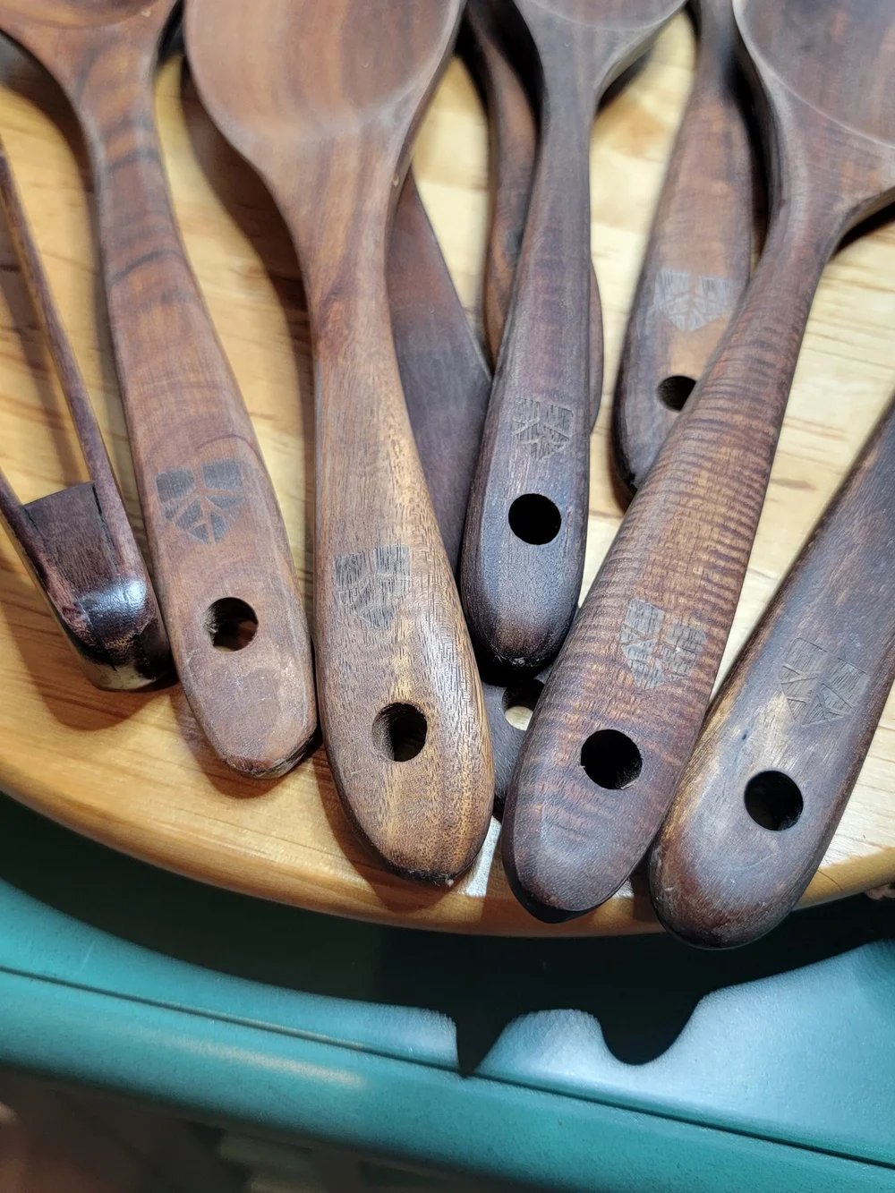 Dark Wood Kitchen Utensil Set - 10-Piece
